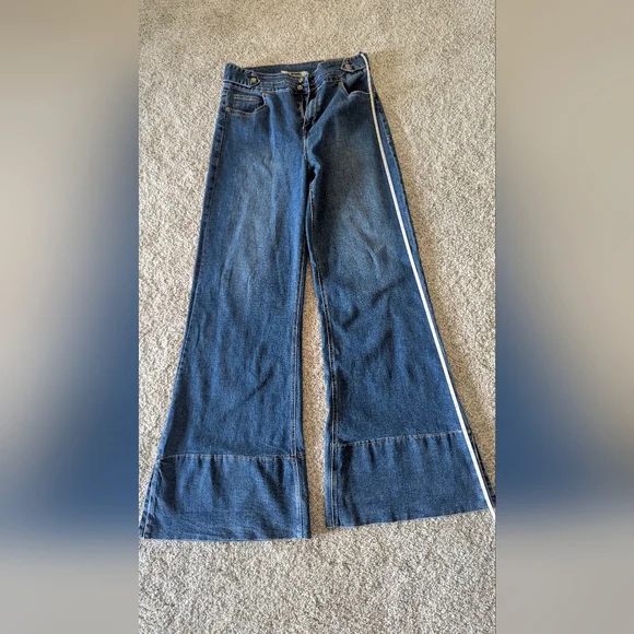 Rock & Roll Denim® Ladies Palazzo Flare Leg Jeans - Picture 3 of 11